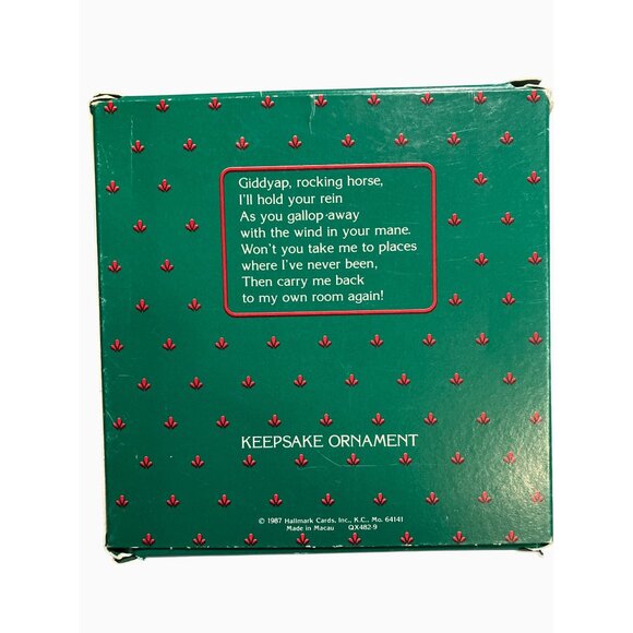 Hallmark 1987 Rocking Horse Handcrafted Ornament Collectors Series - Picture 3 of 13